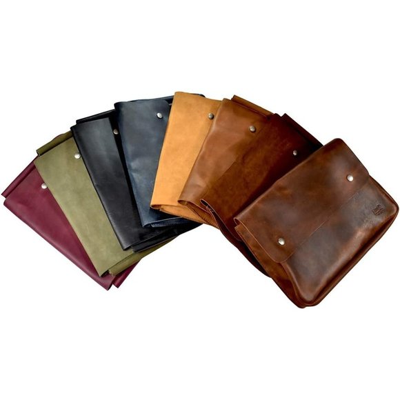 Men's Brown Leather Folder and Document Holder bag - Picture 10 of 11